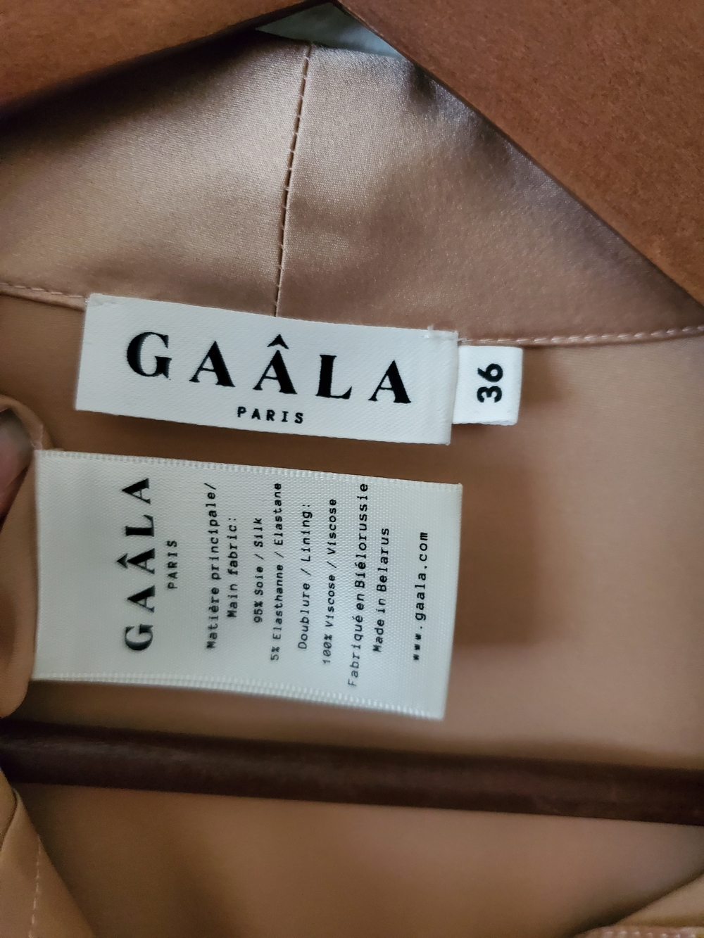 Gaâla Lena Silk Tie-Neck Blouse - Picture 8 of 9